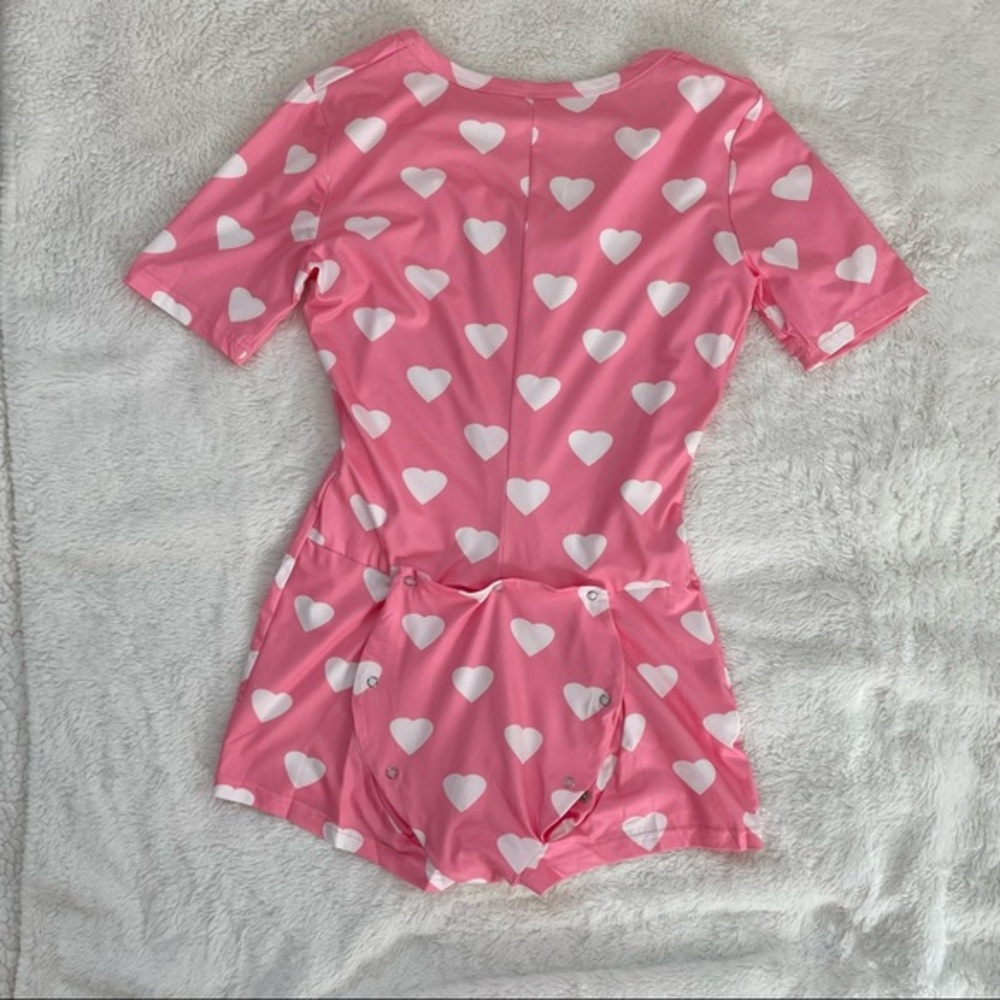 I Heart You Butt Flap Romper L - Picture 1 of 4